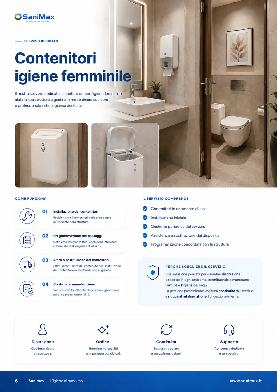 Contenitori igiene femminile