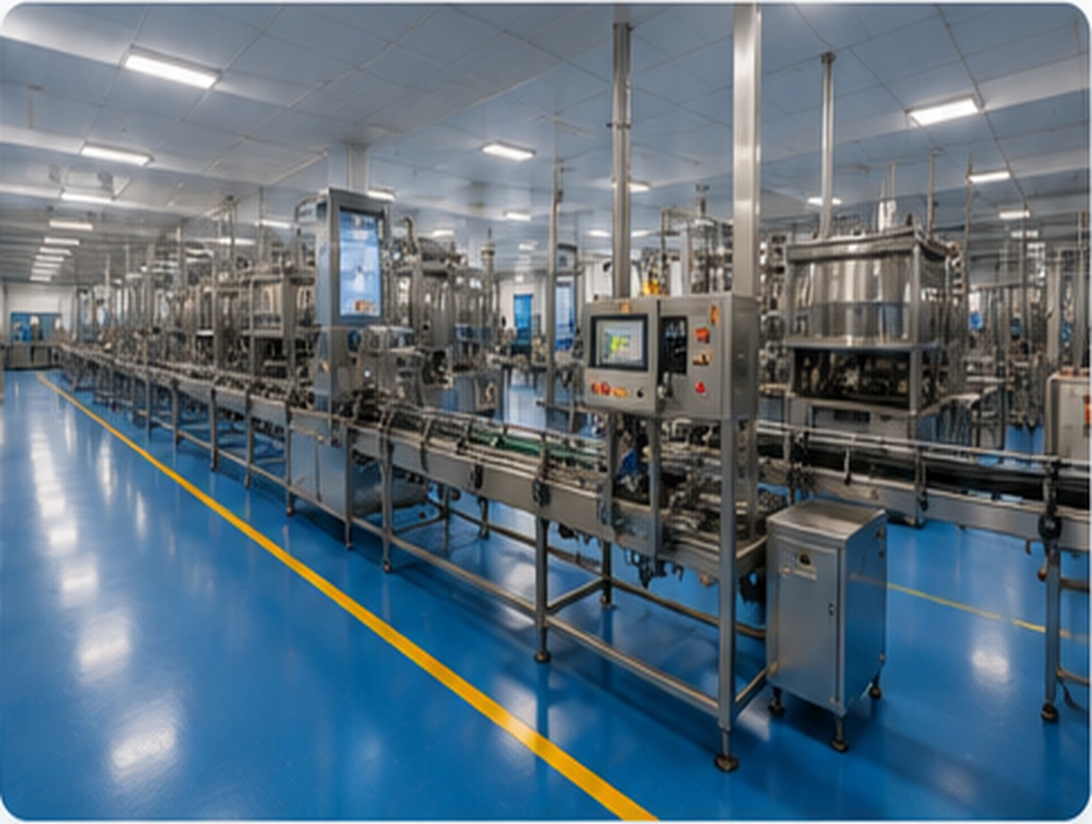 Ambiente industriale e linea di produzione moderna