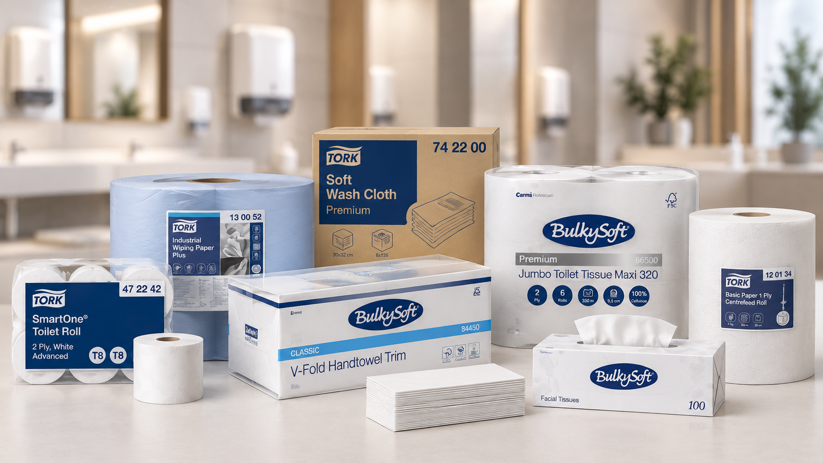 Prodotti in carta professionali Tork e BulkySoft